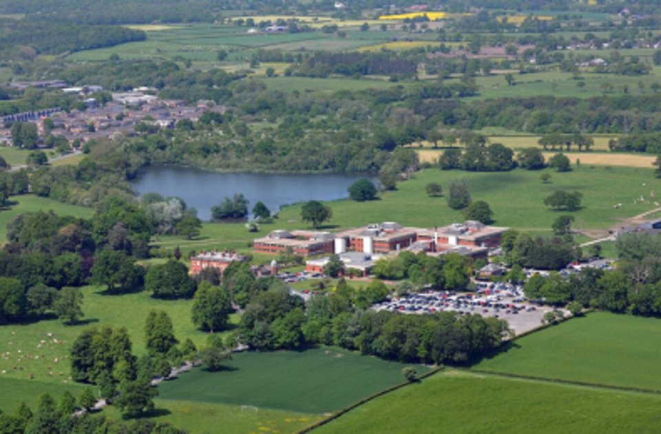 An aerial shot of Chesire