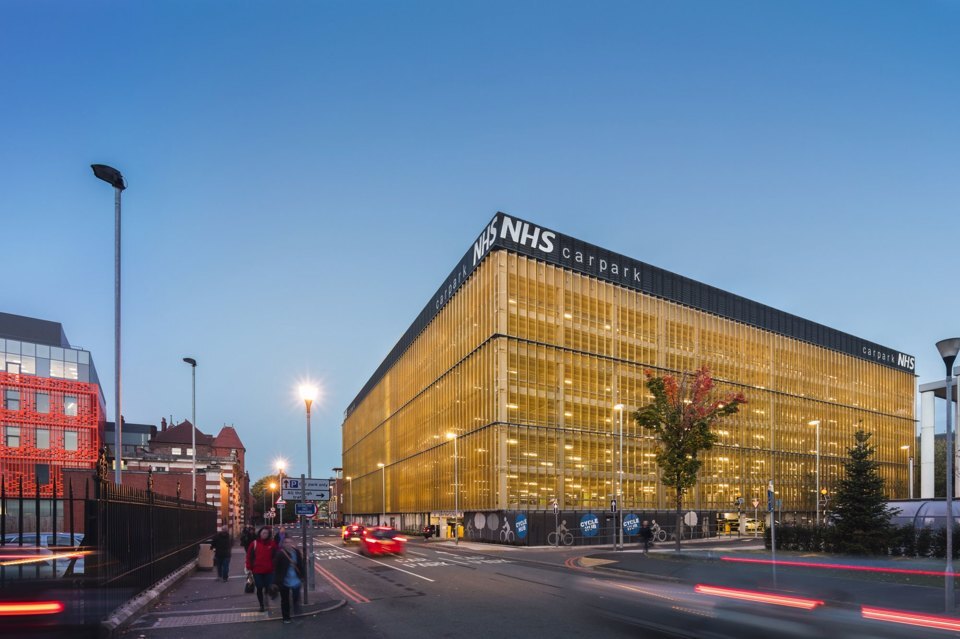 A large multistorey carpark across the road from Citylabs