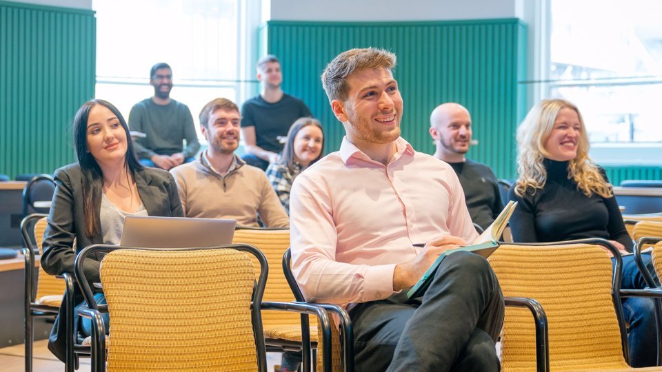 Small audience at an event