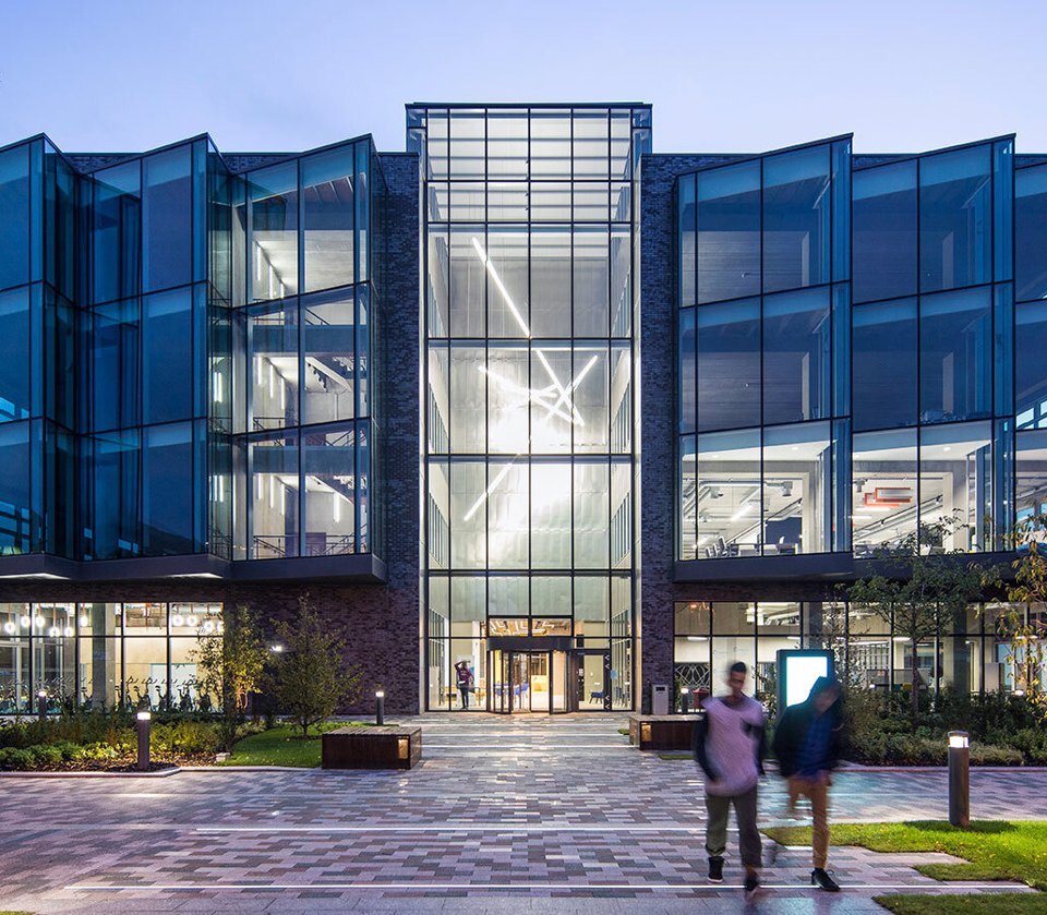 Exterior entrance at Manchester Science Park