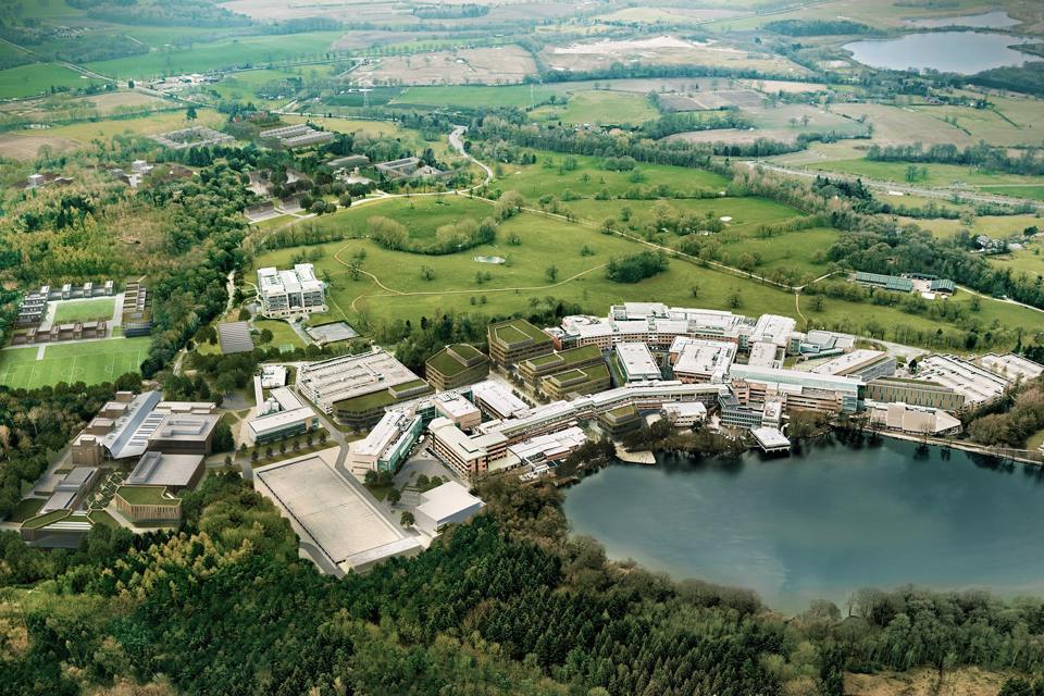 Birds eye view of Bruntwoods Alderley Park Campus